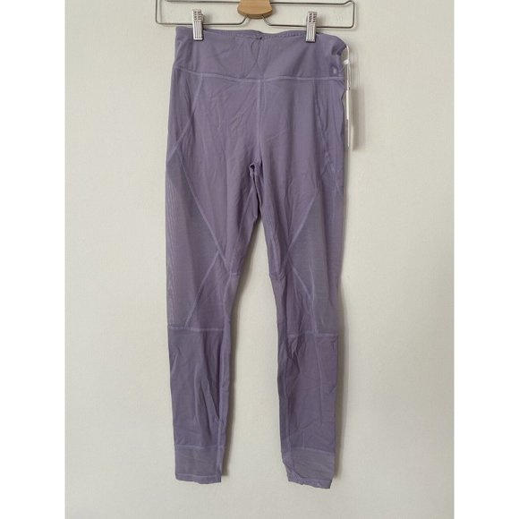 VARLEY Leggings NEW Purple Mesh Sheer Letelux Small Lilac Athleisure Yoga Studio - Picture 1 of 6